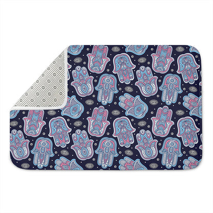 Boho Hamsa Pattern Print Indoor Door Mat