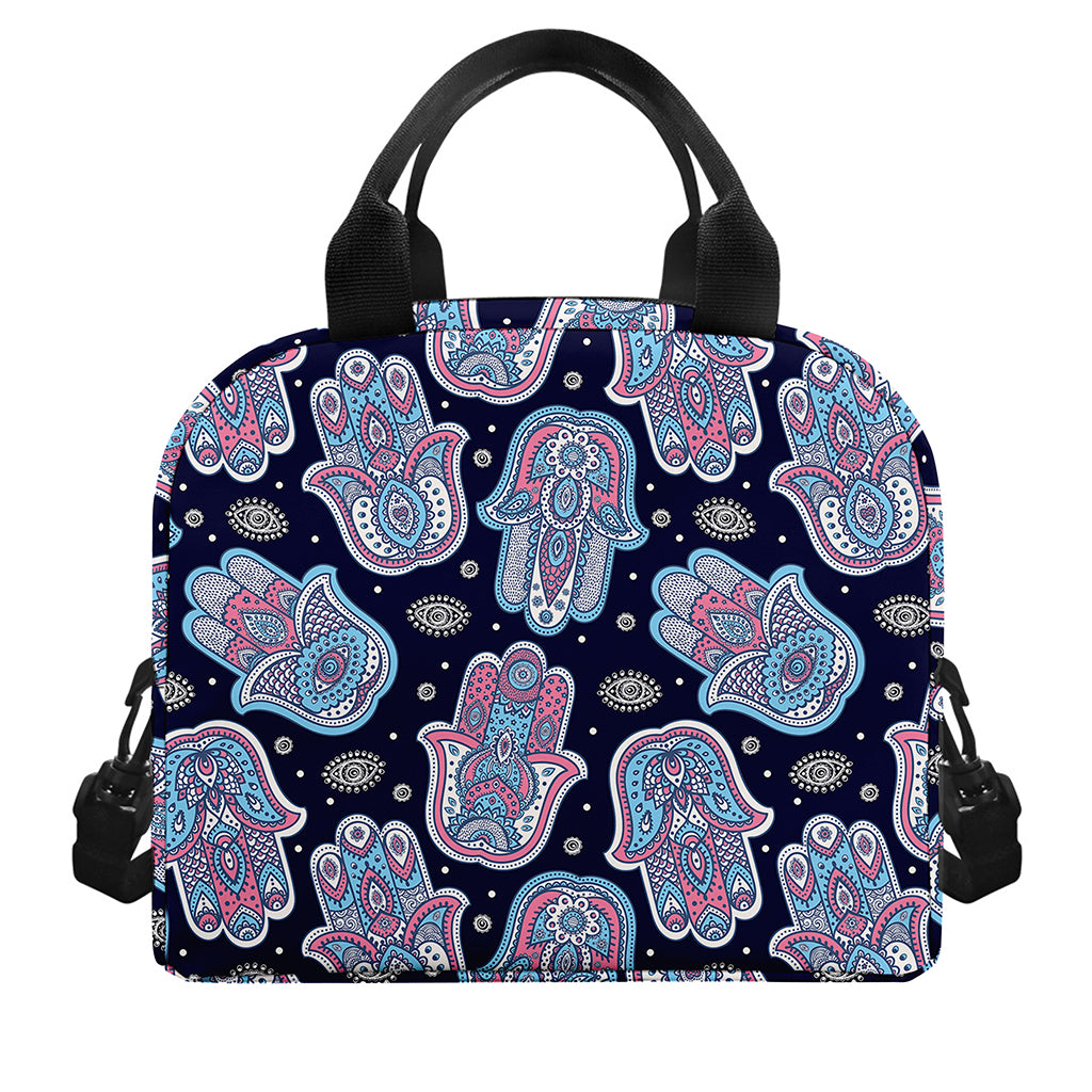 Boho Hamsa Pattern Print Insulated Lunch Bag