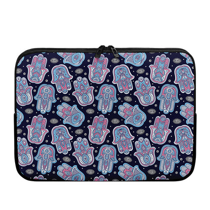 Boho Hamsa Pattern Print Laptop Sleeve