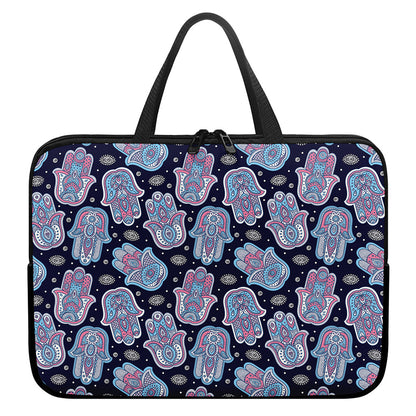 Boho Hamsa Pattern Print Laptop Sleeve With Handle