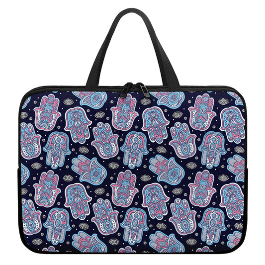 Boho Hamsa Pattern Print Laptop Sleeve With Handle