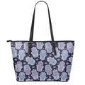 Boho Hamsa Pattern Print Leather Tote Bag With Zipper