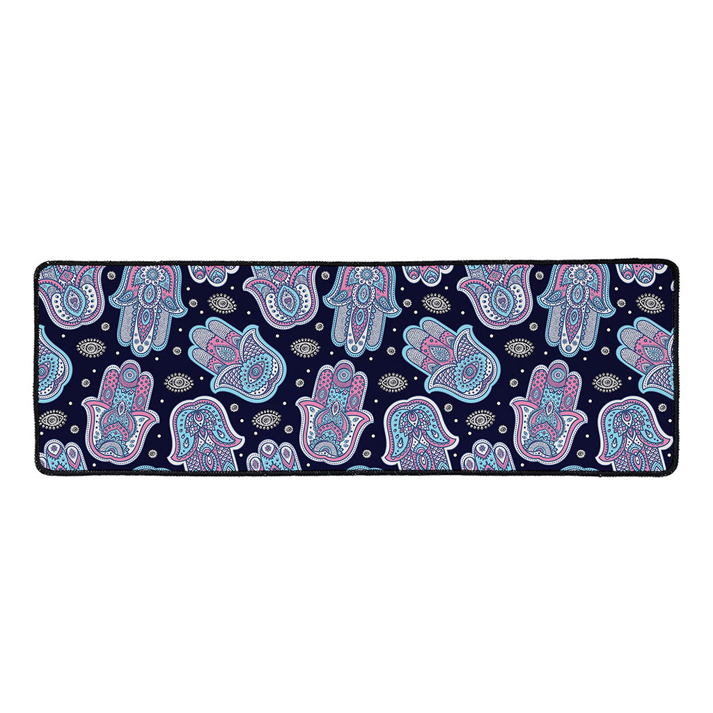 Boho Hamsa Pattern Print Long Kitchen Mat