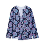 Boho Hamsa Pattern Print Long Sleeve Short Coat