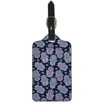 Boho Hamsa Pattern Print Luggage Tag