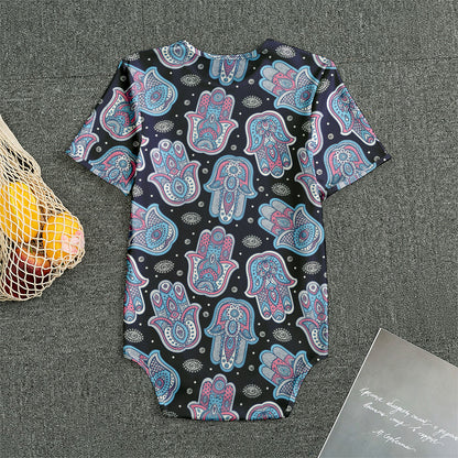 Boho Hamsa Pattern Print Men's Bodysuit