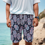 Boho Hamsa Pattern Print Men's Cargo Shorts