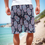 Boho Hamsa Pattern Print Men's Cargo Shorts