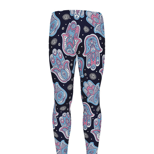 Boho Hamsa Pattern Print Men's leggings