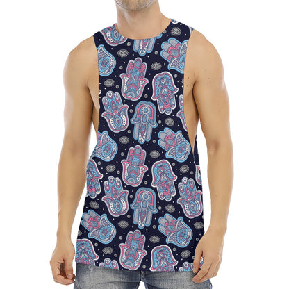Boho Hamsa Pattern Print Men's Muscle Tank Top