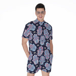 Boho Hamsa Pattern Print Men's Rompers