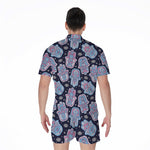 Boho Hamsa Pattern Print Men's Rompers