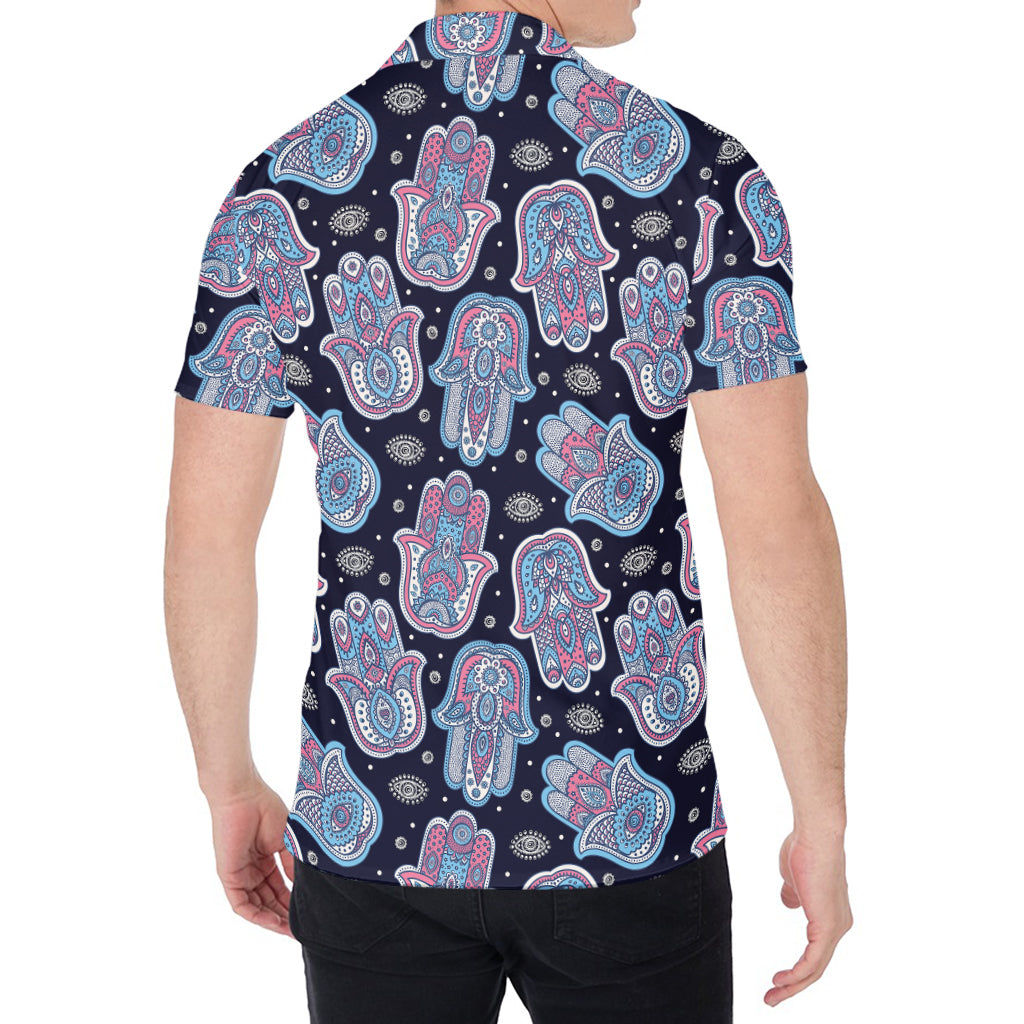 Boho Hamsa Pattern Print Men's Shirt