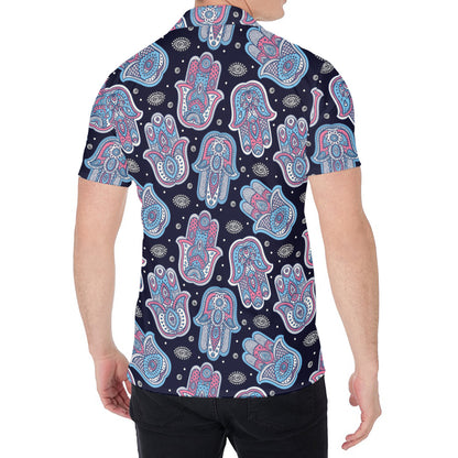 Boho Hamsa Pattern Print Men's Shirt