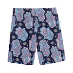 Boho Hamsa Pattern Print Men's Sports Shorts