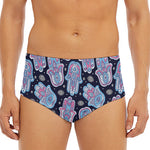 Boho Hamsa Pattern Print Men's Triangle Swim Briefs