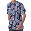 Boho Hamsa Pattern Print Men's Velvet T-Shirt