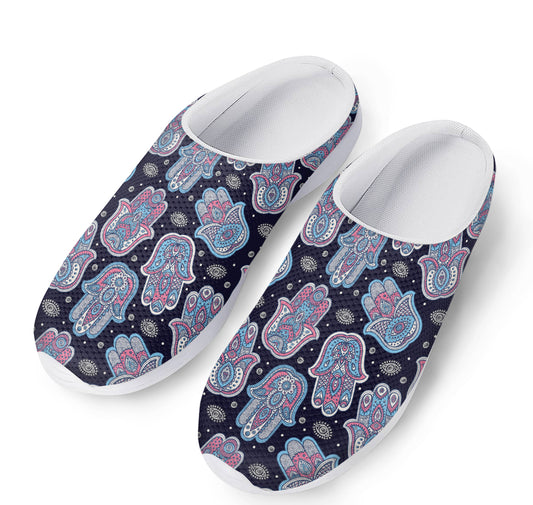 Boho Hamsa Pattern Print Mesh Casual Shoes