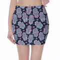 Boho Hamsa Pattern Print Pencil Mini Skirt