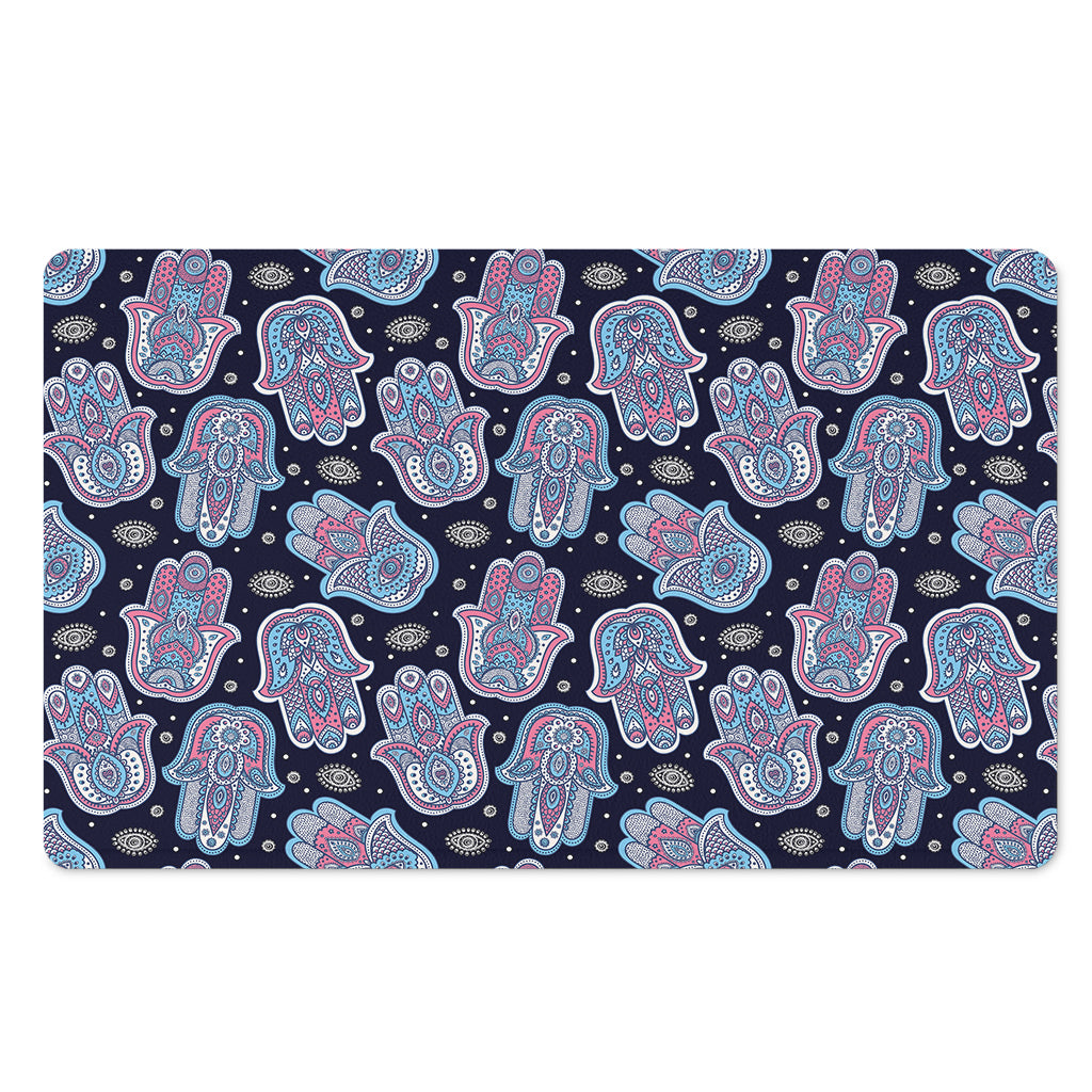 Boho Hamsa Pattern Print Polyester Doormat