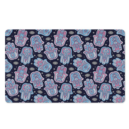 Boho Hamsa Pattern Print Polyester Doormat