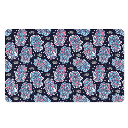 Boho Hamsa Pattern Print Polyester Doormat