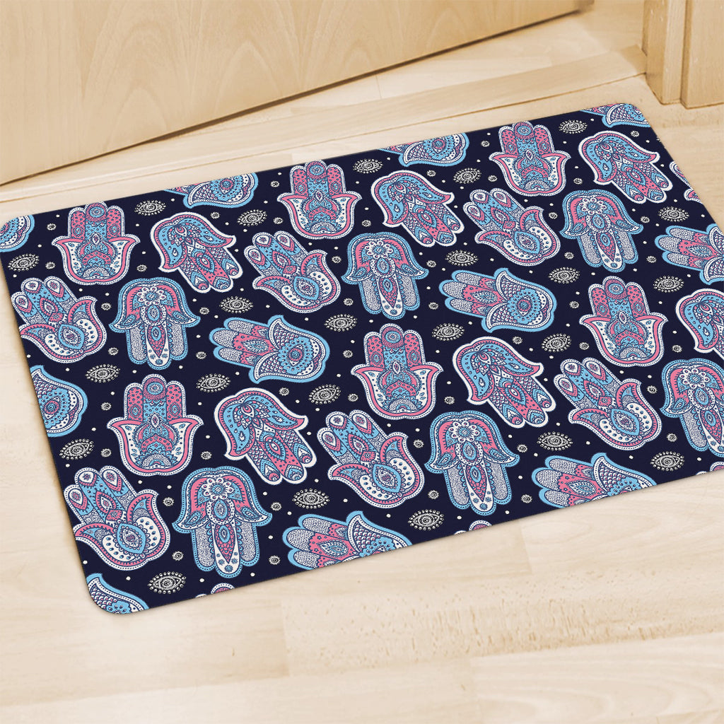 Boho Hamsa Pattern Print Polyester Doormat