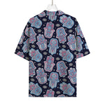 Boho Hamsa Pattern Print Rayon Hawaiian Shirt