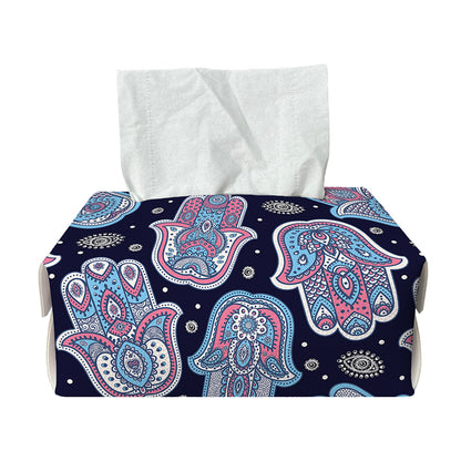 Boho Hamsa Pattern Print Rectangle Tissue Box Cover
