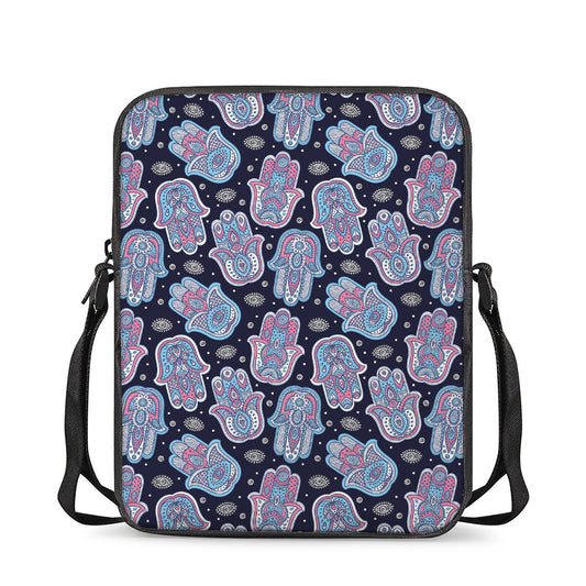 Boho Hamsa Pattern Print Rectangular Crossbody Bag
