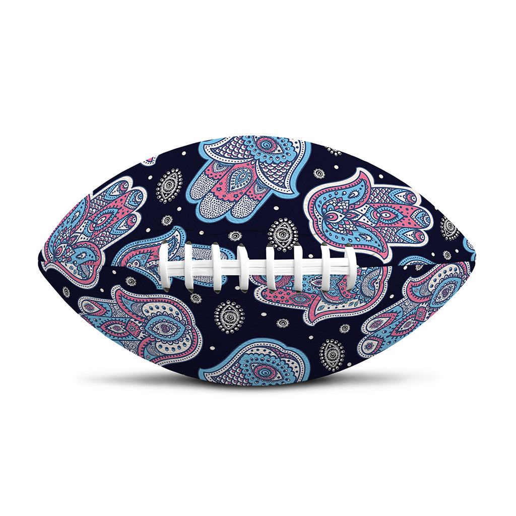 Boho Hamsa Pattern Print Rugby Ball