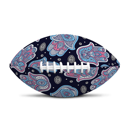 Boho Hamsa Pattern Print Rugby Ball