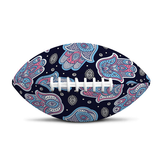 Boho Hamsa Pattern Print Rugby Ball