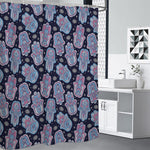 Boho Hamsa Pattern Print Shower Curtain