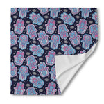 Boho Hamsa Pattern Print Silk Bandana