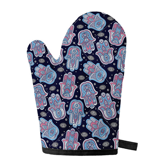 Boho Hamsa Pattern Print Single Oven Mitt