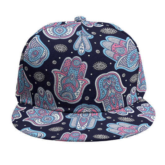 Boho Hamsa Pattern Print Snapback Cap