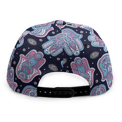Boho Hamsa Pattern Print Snapback Cap