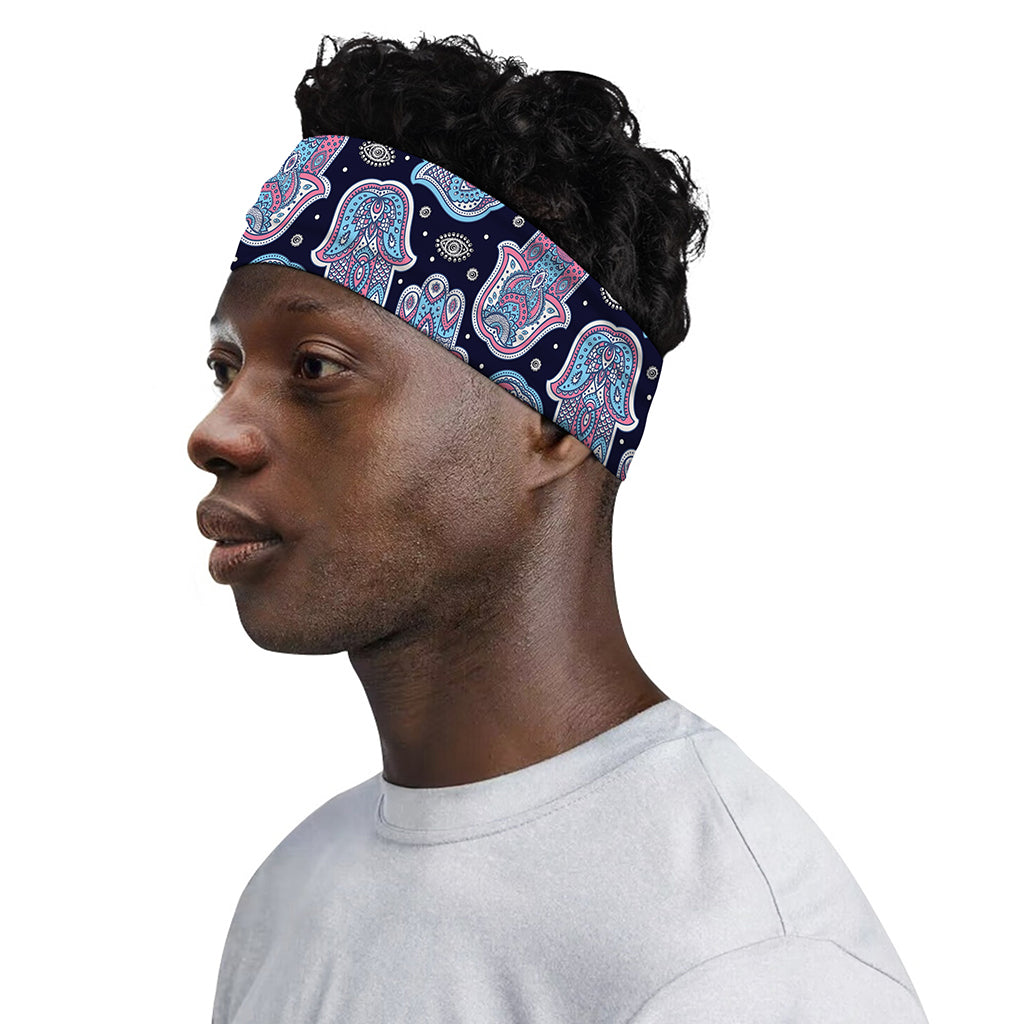 Boho Hamsa Pattern Print Sports Headband