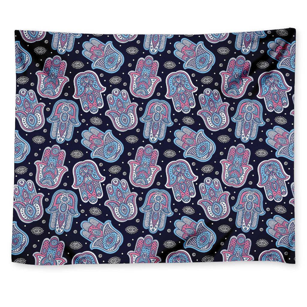 Boho Hamsa Pattern Print Tapestry