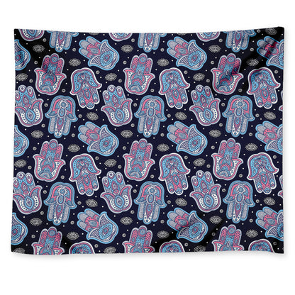 Boho Hamsa Pattern Print Tapestry