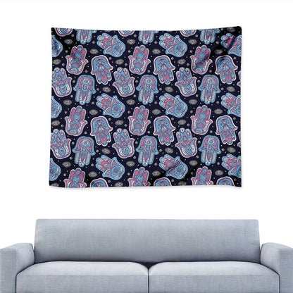 Boho Hamsa Pattern Print Tapestry