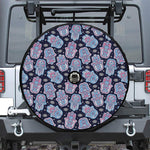 Boho Hamsa Pattern Print Tire Cover With Camera Hole