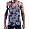 Boho Hamsa Pattern Print Men's Workout Tank Top