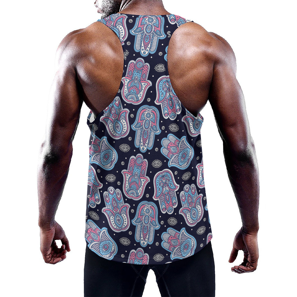 Boho Hamsa Pattern Print Training Tank Top