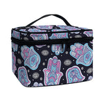 Boho Hamsa Pattern Print Travel Makeup Bag