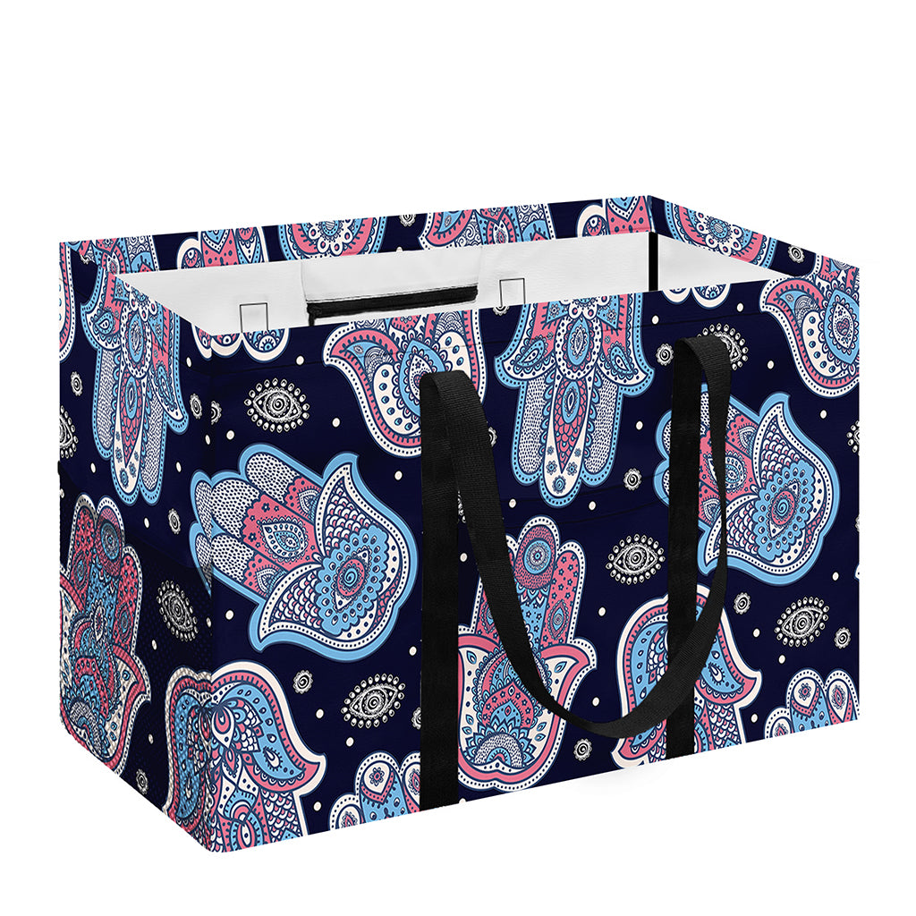 Boho Hamsa Pattern Print Utility Tote Bag