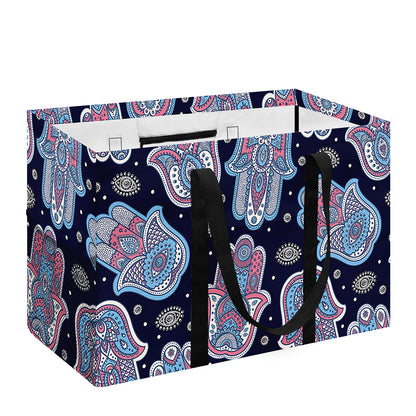 Boho Hamsa Pattern Print Utility Tote Bag