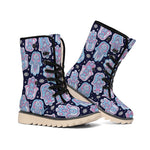 Boho Hamsa Pattern Print Winter Boots