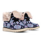 Boho Hamsa Pattern Print Winter Boots